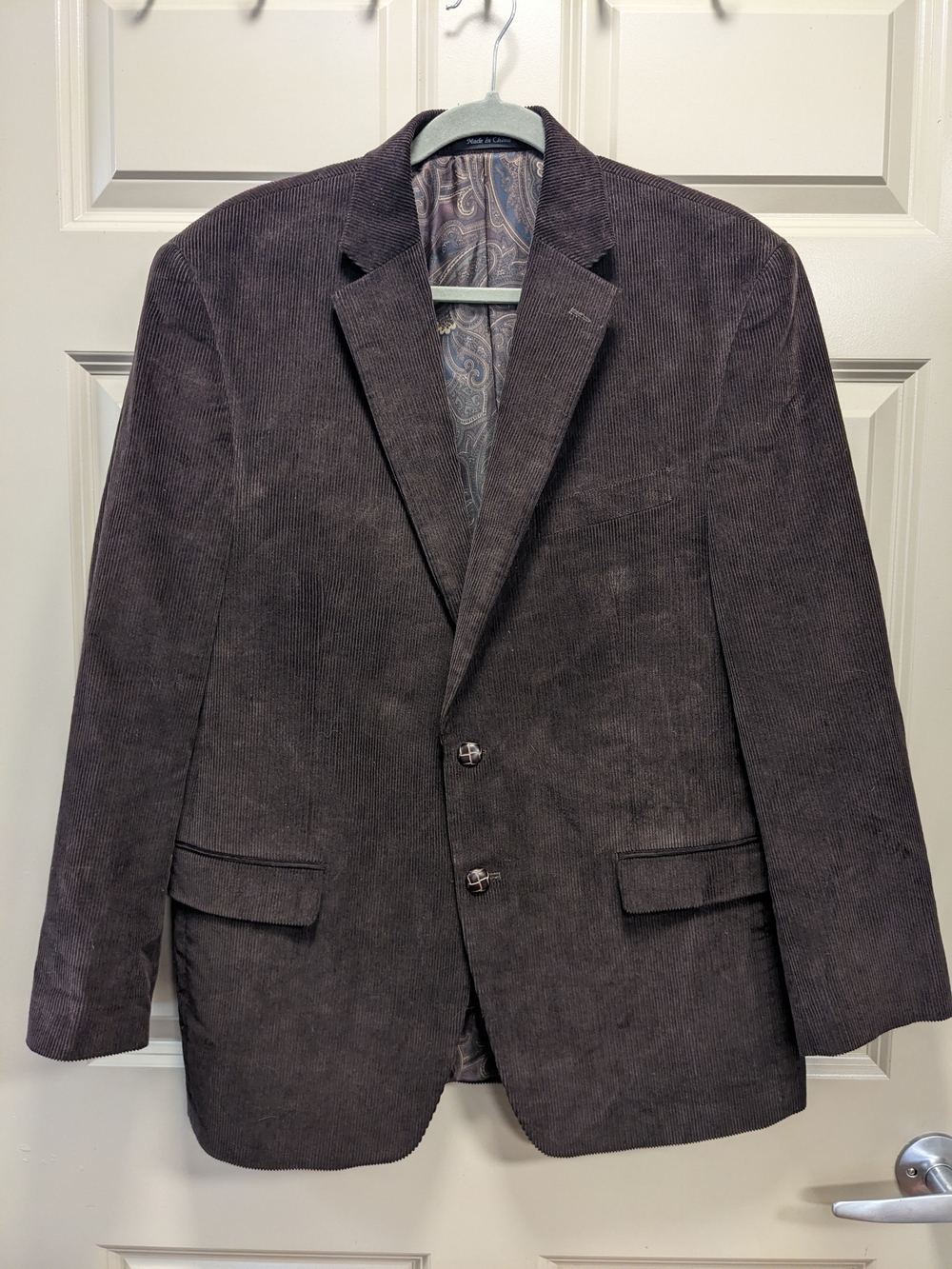 Lauren by Ralph Lauren Dk Brown Corduroy Sport Coat Blazer Size 42R